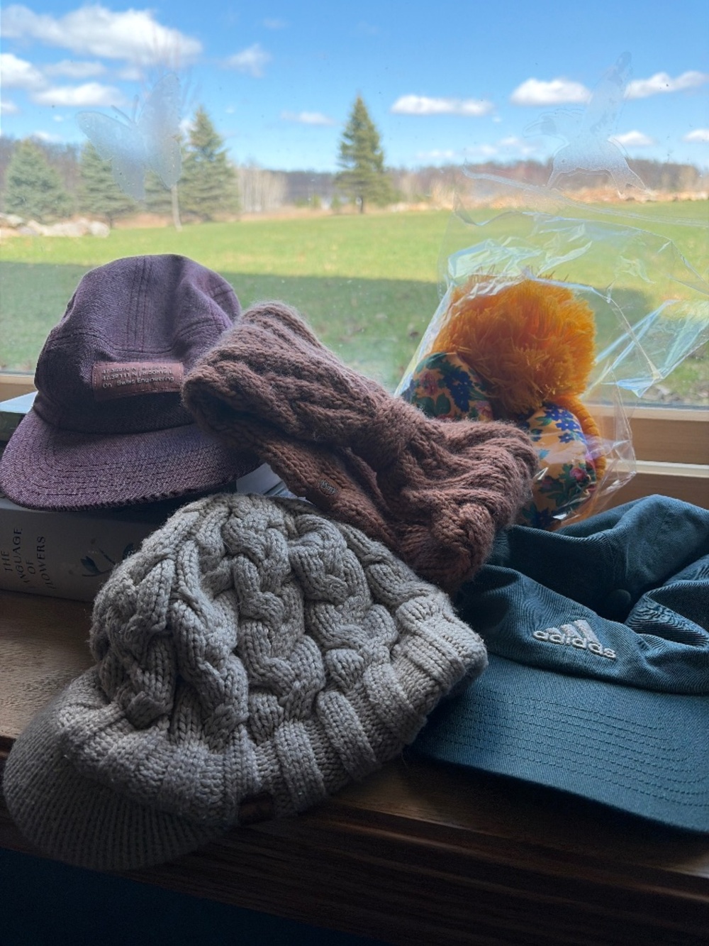 Hat set with never worn Buff brand headband